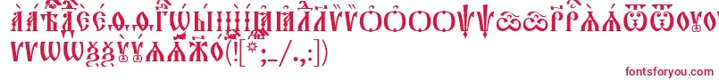 Orthodox.TtIeucs8Caps Font – Red Fonts on White Background