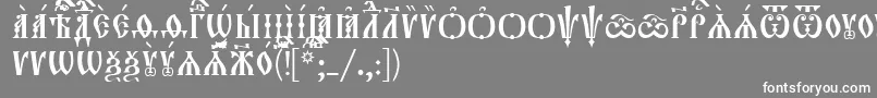 フォントOrthodox.TtIeucs8Caps – 灰色の背景に白い文字