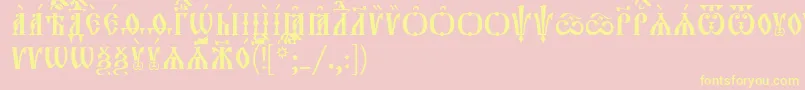 Orthodox.TtIeucs8Caps Font – Yellow Fonts on Pink Background