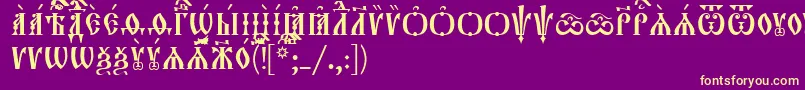 Orthodox.TtIeucs8Caps Font – Yellow Fonts on Purple Background