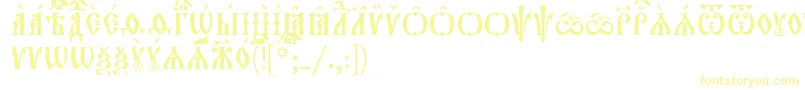 Orthodox.TtIeucs8Caps Font – Yellow Fonts on White Background