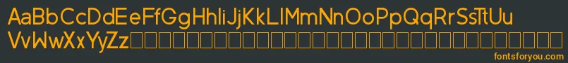 Fonte NeovixBasic – fontes laranjas em um fundo preto