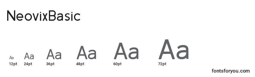 NeovixBasic Font Sizes