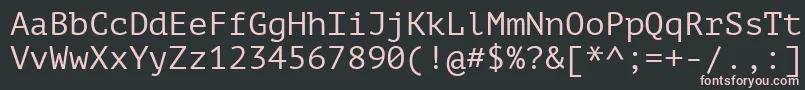 Ptm55fW Font – Pink Fonts on Black Background