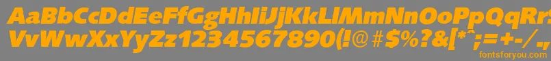 SaxonyserialHeavyItalic Font – Orange Fonts on Gray Background