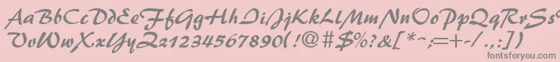 fuente BrushFlash – Fuentes Grises Sobre Fondo Rosa