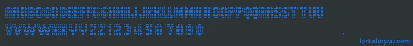 DotSpot Font – Blue Fonts on Black Background