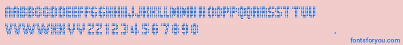 DotSpot Font – Blue Fonts on Pink Background