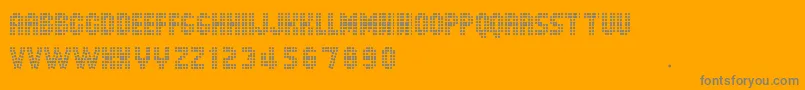 DotSpot-Schriftart – Graue Schriften auf orangefarbenem Hintergrund