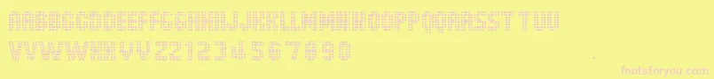 DotSpot Font – Pink Fonts on Yellow Background