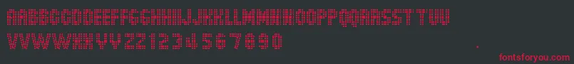 DotSpot Font – Red Fonts on Black Background