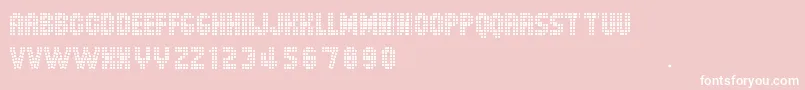 DotSpot-Schriftart – Weiße Schriften auf rosa Hintergrund