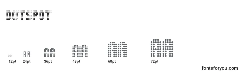 DotSpot Font Sizes