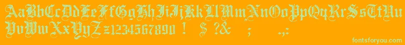 fuente JmhSantaMariaRough – Fuentes Verdes Sobre Fondo Naranja