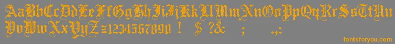 JmhSantaMariaRough Font – Orange Fonts on Gray Background