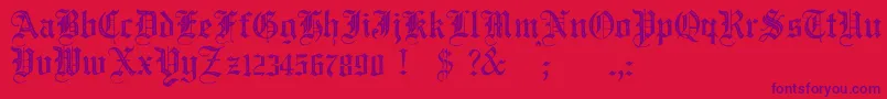 JmhSantaMariaRough-Schriftart – Violette Schriften auf rotem Hintergrund