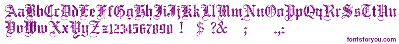 JmhSantaMariaRough Font – Purple Fonts on White Background