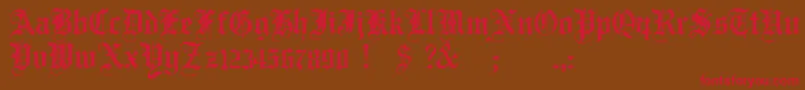 JmhSantaMariaRough Font – Red Fonts on Brown Background