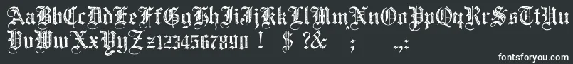 JmhSantaMariaRough Font – White Fonts on Black Background