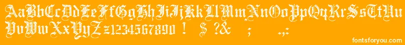 JmhSantaMariaRough Font – White Fonts on Orange Background