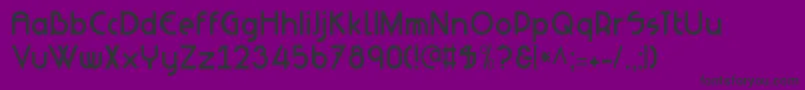NeuesBauen-Schriftart – Schwarze Schriften auf violettem Hintergrund