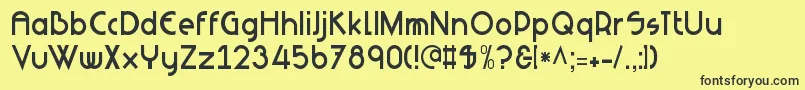 NeuesBauen Font – Black Fonts on Yellow Background