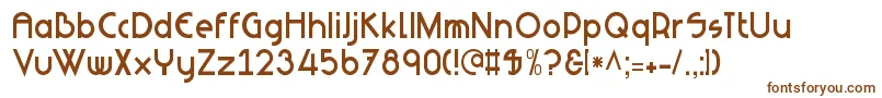 NeuesBauen-fontti – ruskeat fontit
