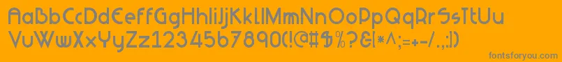 Шрифт NeuesBauen – серые шрифты на оранжевом фоне
