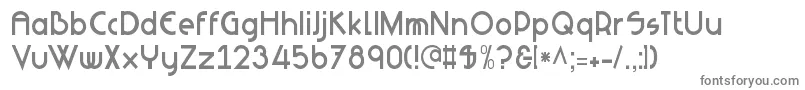フォントNeuesBauen – 白い背景に灰色の文字