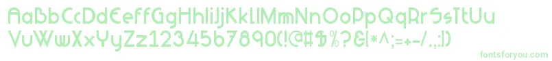 Шрифт NeuesBauen – зелёные шрифты на белом фоне