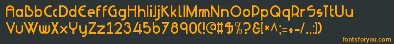 NeuesBauen Font – Orange Fonts on Black Background