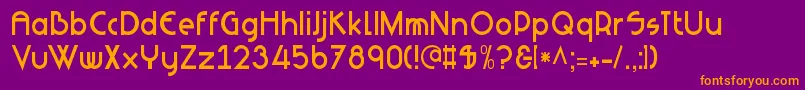Шрифт NeuesBauen – оранжевые шрифты на фиолетовом фоне