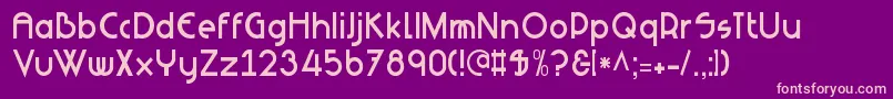 NeuesBauen-fontti – vaaleanpunaiset fontit violetilla taustalla