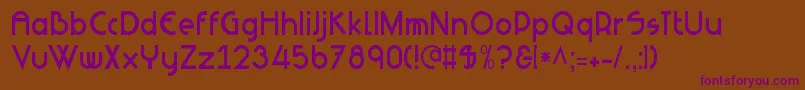 NeuesBauen Font – Purple Fonts on Brown Background
