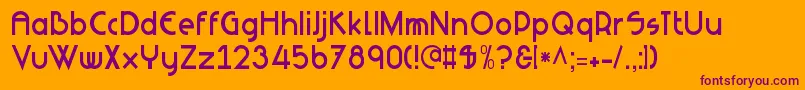 NeuesBauen-fontti – violetit fontit oranssilla taustalla