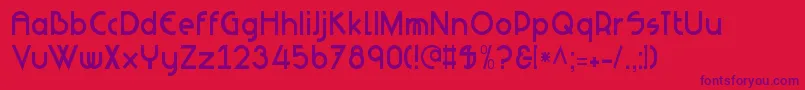 Шрифт NeuesBauen – фиолетовые шрифты на красном фоне