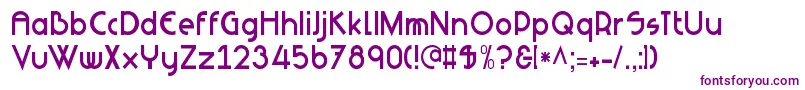 Шрифт NeuesBauen – фиолетовые шрифты на белом фоне