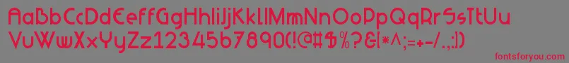 NeuesBauen Font – Red Fonts on Gray Background
