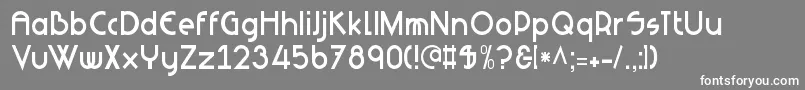 フォントNeuesBauen – 灰色の背景に白い文字
