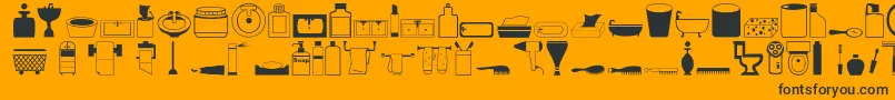 Hygieneo Font – Black Fonts on Orange Background