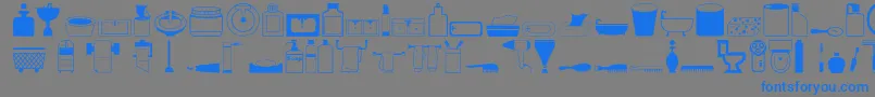 フォントHygieneo – 灰色の背景に青い文字