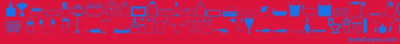 Hygieneo Font – Blue Fonts on Red Background