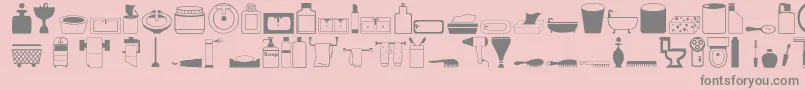 Hygieneo Font – Gray Fonts on Pink Background