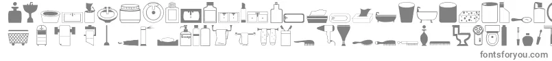 フォントHygieneo – 白い背景に灰色の文字