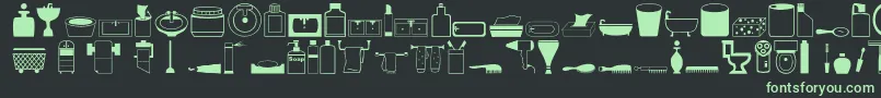 Hygieneo Font – Green Fonts on Black Background