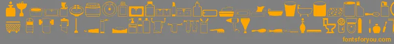 Police Hygieneo – polices orange sur fond gris