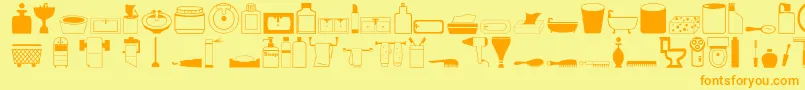fuente Hygieneo – Fuentes Naranjas Sobre Fondo Amarillo