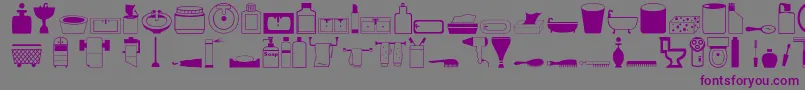 Hygieneo Font – Purple Fonts on Gray Background