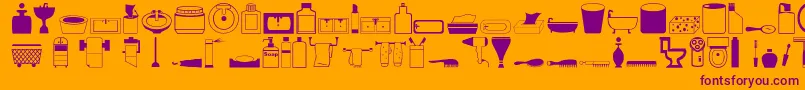 Hygieneo Font – Purple Fonts on Orange Background