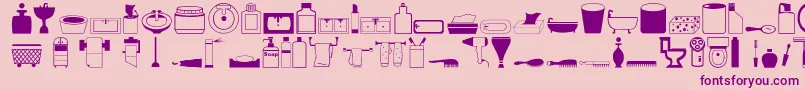Hygieneo Font – Purple Fonts on Pink Background